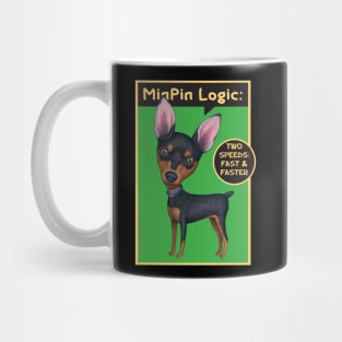 Cute min pin pose on Miniature Pinscher Standing tee Mug